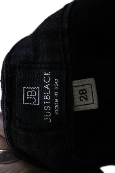 Just Black Denim Womens Skinny Ankle Black Jeans Mid Rise Size 28