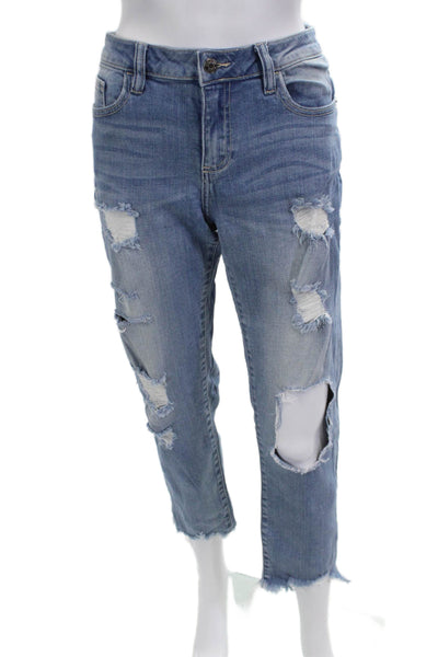 Hidden Jeans Women Boyfriend Cropped High Waist Blue Jeans Size 29