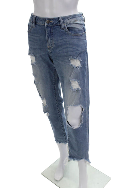 Hidden Jeans Women Boyfriend Cropped High Waist Blue Jeans Size 29
