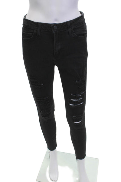 Just Black Denim Womens Ankle Skinny High Waist Black Jeans Size 29