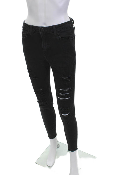Just Black Denim Womens Ankle Skinny High Waist Black Jeans Size 29