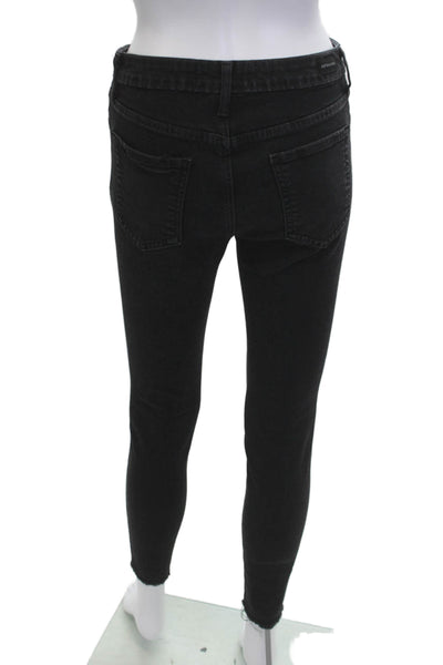 Just Black Denim Womens Ankle Skinny High Waist Black Jeans Size 29