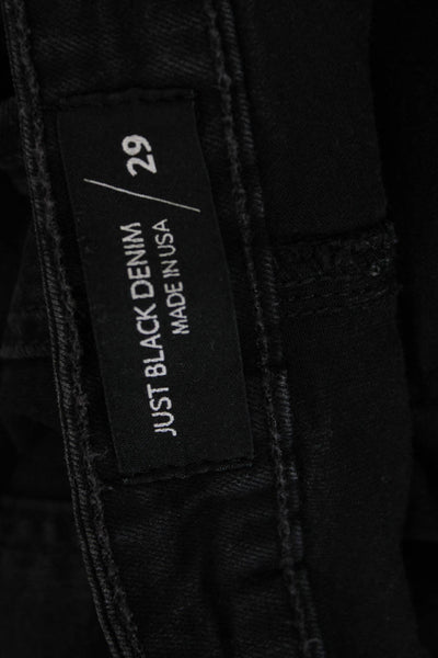 Just Black Denim Womens Ankle Skinny High Waist Black Jeans Size 29