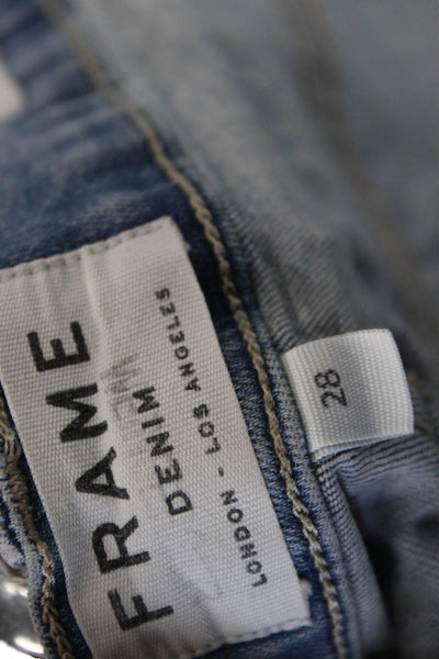 Frame Women Ankle Skinny Jeans Blue Mid Rise Size 28