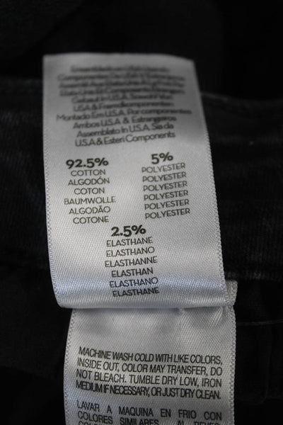 Mother Women Skinny Black High Waist Button Jeans Size 28