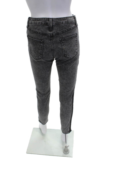 Just Black Denim Women Ankle Skinny Jeans Dark Gray High Waist Size 28