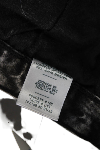 Just Black Denim Women Ankle Skinny Jeans Dark Gray High Waist Size 28
