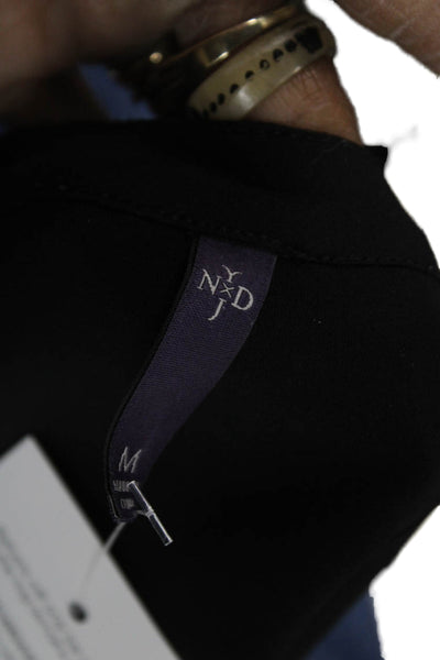 NYDJ Women Basic Black Sleeveless Round Neck Solid Polyester Blouse Size M