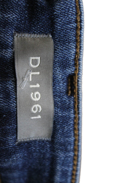 DL1961 Women Ankle Cropped Mid Rise Dark Blue Jeans Cotton Blend Size 30