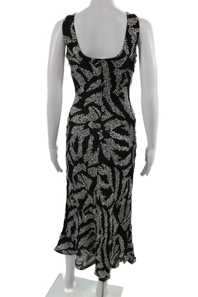 Ecru Womens Maxi Tank Dress Black Animal Print V-Neck Sleeveless Size 0
