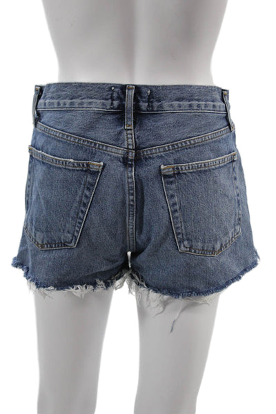 Agolde Unisex Shorts Dark Blue 100% Organic Cotton 90s Size 25