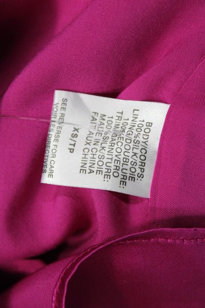 Cami NYC Women Camisole Pink Silk V-Neck Solid Sleeveless Size XS