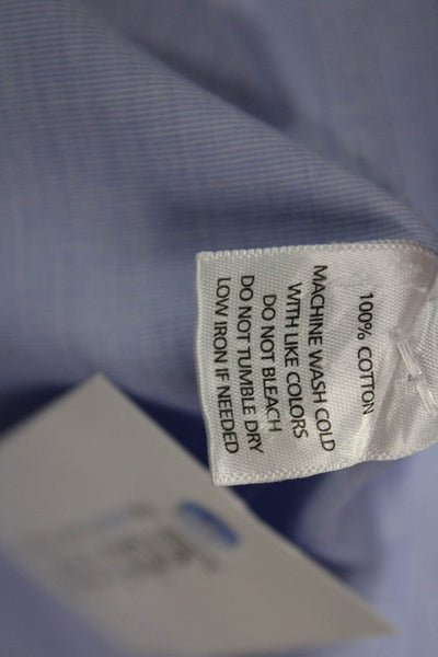 Untuckit Mens Light Blue Point Spread Button Up Cotton Dress Shirt Size L