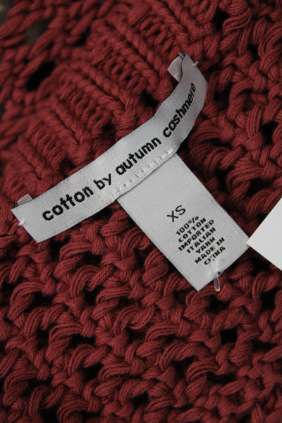 Cotton By Autumn Cashmere Womens Brown Sleeveless Camisole Round Neck Size XS