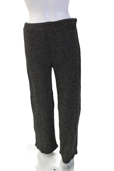 Zara Unisex 2 Piece Classic Black Suit Jacket Pants Collared Button Size M