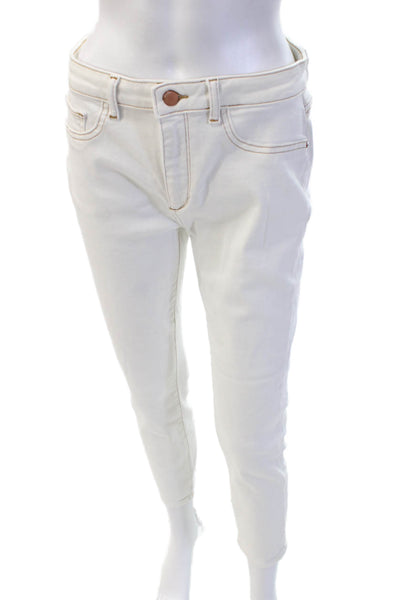 DL1961 Womens Ankle Jeggings White High Rise Size 29