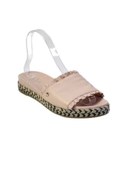 Kate Spade New York Womens Ruffle Detail Espadrille Platform Shoes Pink Sz 8.5M