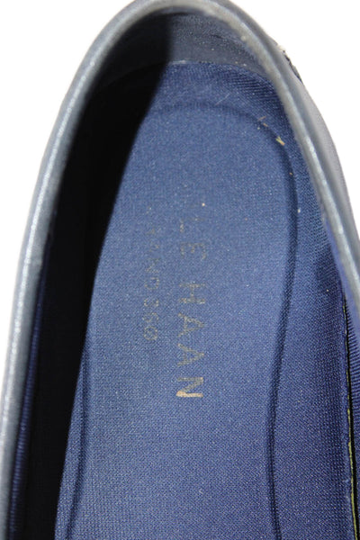 Cole Haan Grand 360 Mens Leather Slide On Casual Loafers Blue Size 10.5 Medium