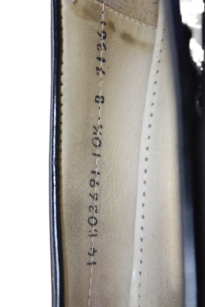 Cole Haan Mens Leather Tassel Detail Slip On Loafers Shoes Black Size 10.5B