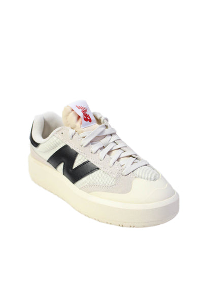 New Balance Mens Suede Moonbeam Low Top Sneakers White Black Size 6.5