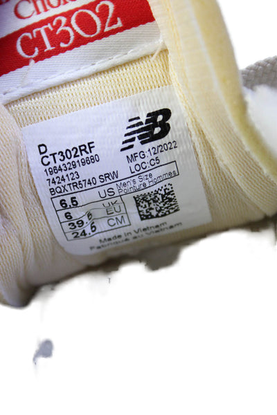 New Balance Mens Suede Moonbeam Low Top Sneakers White Black Size 6.5