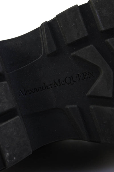 Alexander McQueen Womens Platform Lace Up Tread Ankle Boots Black Size 38.5 8.5