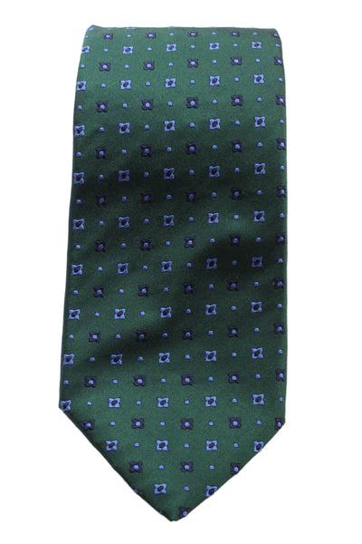 Giusto! Senza Regole Mens Silk Printed Classic Necktie Green