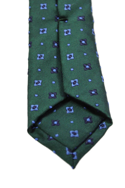 Giusto! Senza Regole Mens Silk Printed Classic Necktie Green
