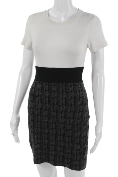 Marisa Christina Women Black Geometric 100% Polyester Pencil Skirt Size S