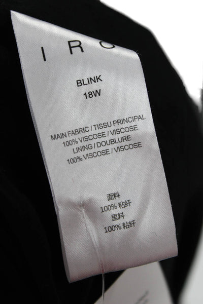 IRO Womens Black Floral Wrap Skirt Knee Length Viscose Size 36