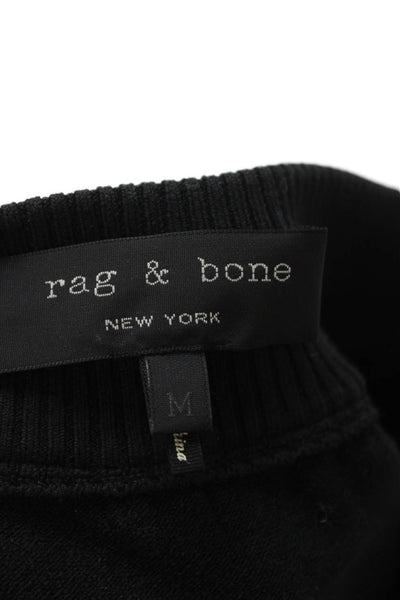 Rag & Bone Womens Black Graphic Silk Cotton Mini Skirt Size M