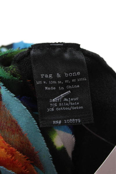 Rag & Bone Womens Black Graphic Silk Cotton Mini Skirt Size M
