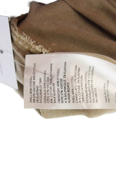 Anthropologie Womens Petite Cargo Jogger Cropped Pants Tan Size PM