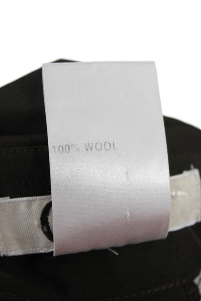 Chloe Womens Dress Pants Dark Gray Wool Buckle Size 38