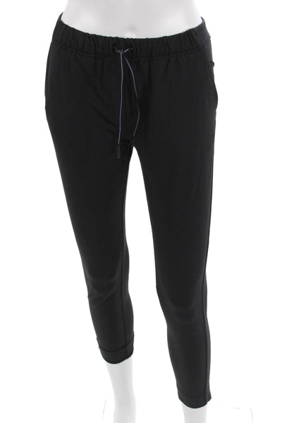 Lululemon Women Ankle Jogger Pants Black Drawstring Polyester Size 4