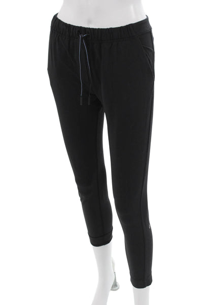 Lululemon Women Ankle Jogger Pants Black Drawstring Polyester Size 4