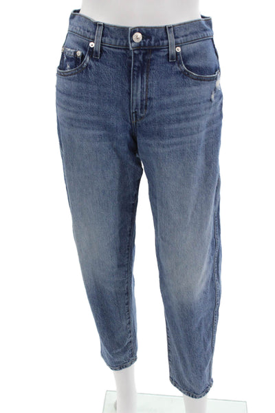 AYR Womens Blue Cropped Ankle High Rise Jeans Size 24