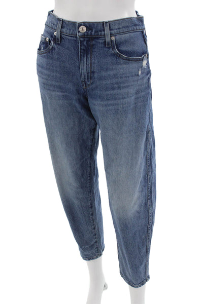 AYR Womens Blue Cropped Ankle High Rise Jeans Size 24