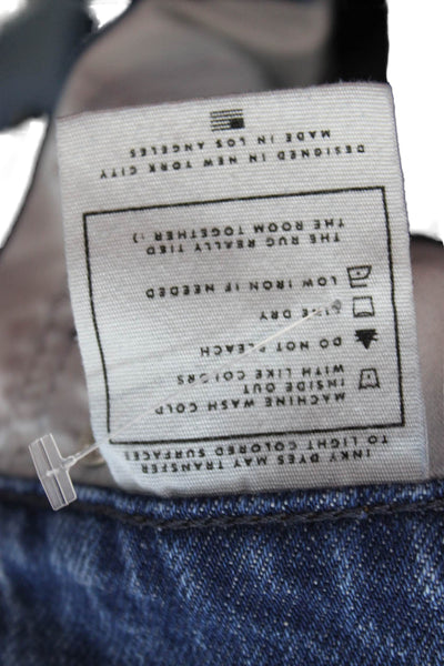 AYR Womens Blue Cropped Ankle High Rise Jeans Size 24
