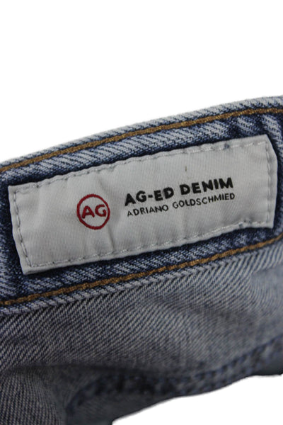 AG Adriano Goldschmied Women Petite Ankle Cropped Jeans Blue Mid Rise Size 23