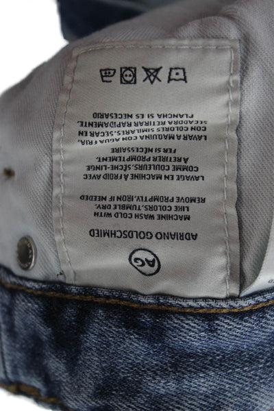 AG Adriano Goldschmied Women Petite Ankle Cropped Jeans Blue Mid Rise Size 23