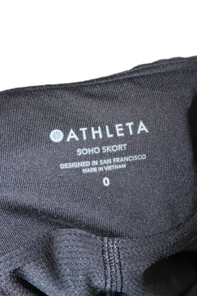 Athleta Women Black Mini Skort Size 0
