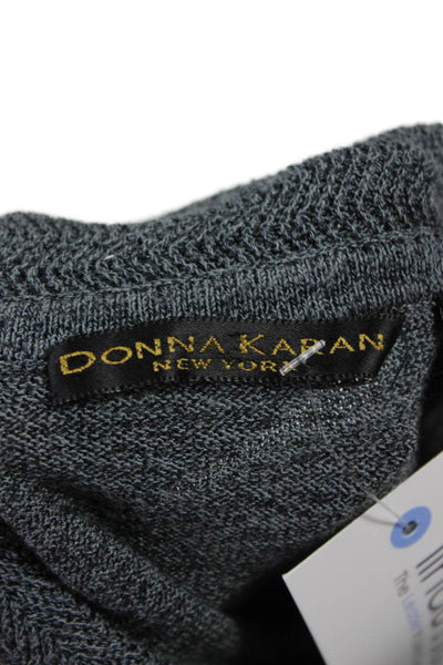 Donna Karan New York Mens Collar Short Sleeve Polo Shirt Gray Size XL