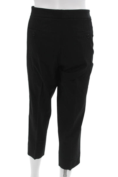 Theory Unisex Ankle Cropped Dress Pants Black Rayon Blend Size 10