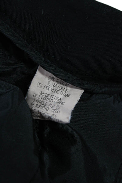 Theory Unisex Ankle Cropped Dress Pants Black Rayon Blend Size 10