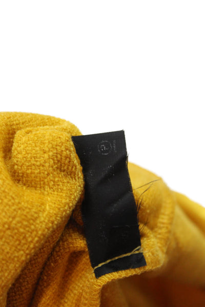 Annikki Karvinen Women Yellow Button Front Cotton Blend Jacket Size S