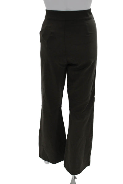 Alp N Rock Women Black Biker Pants Button Front PU Coated 31 Inseam Size M