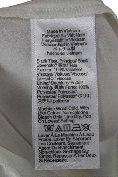 J Crew Women Maxi Skirt White 100% Viscose Solid Knee Length Size S