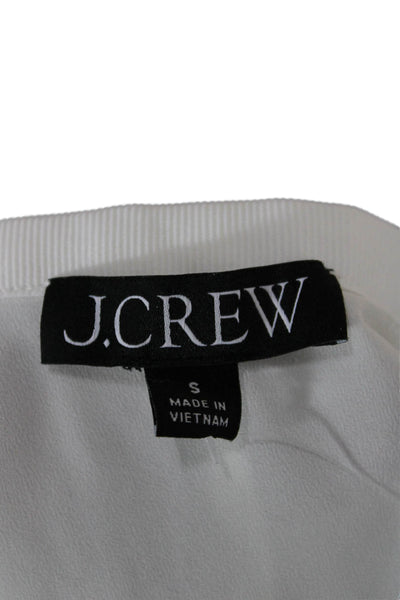 J Crew Women Maxi Skirt White 100% Viscose Solid Knee Length Size S