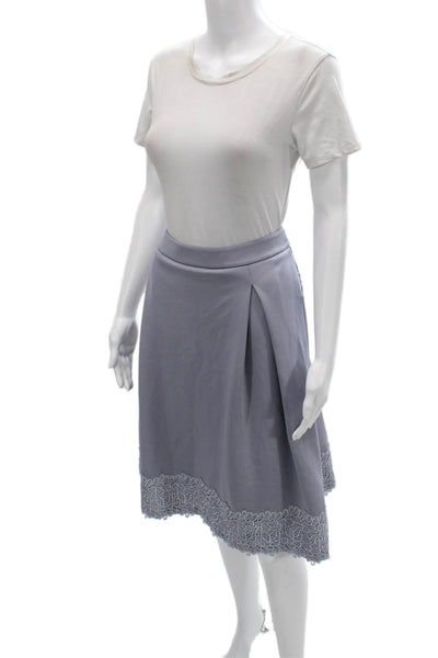 Calvin Klein Womens A-Line Pleated Gray Knee Length Skirt Size 12